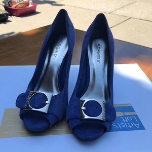 BCBG peep toe pumps